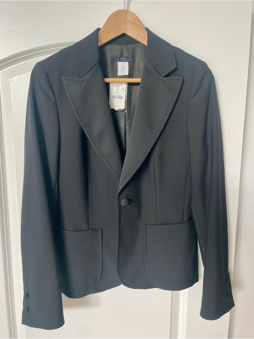 J Crew Black Women's Blazer 100% Italian Wool